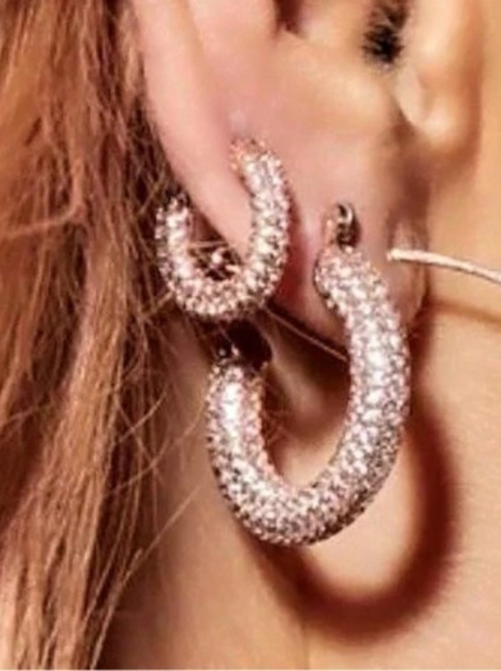 Ana Luisa Pave Huggie Hoops Black & Gold Earrings